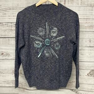 Harry Potter Patronus Knit Embroidered Sweater- Rare! Blue Medium